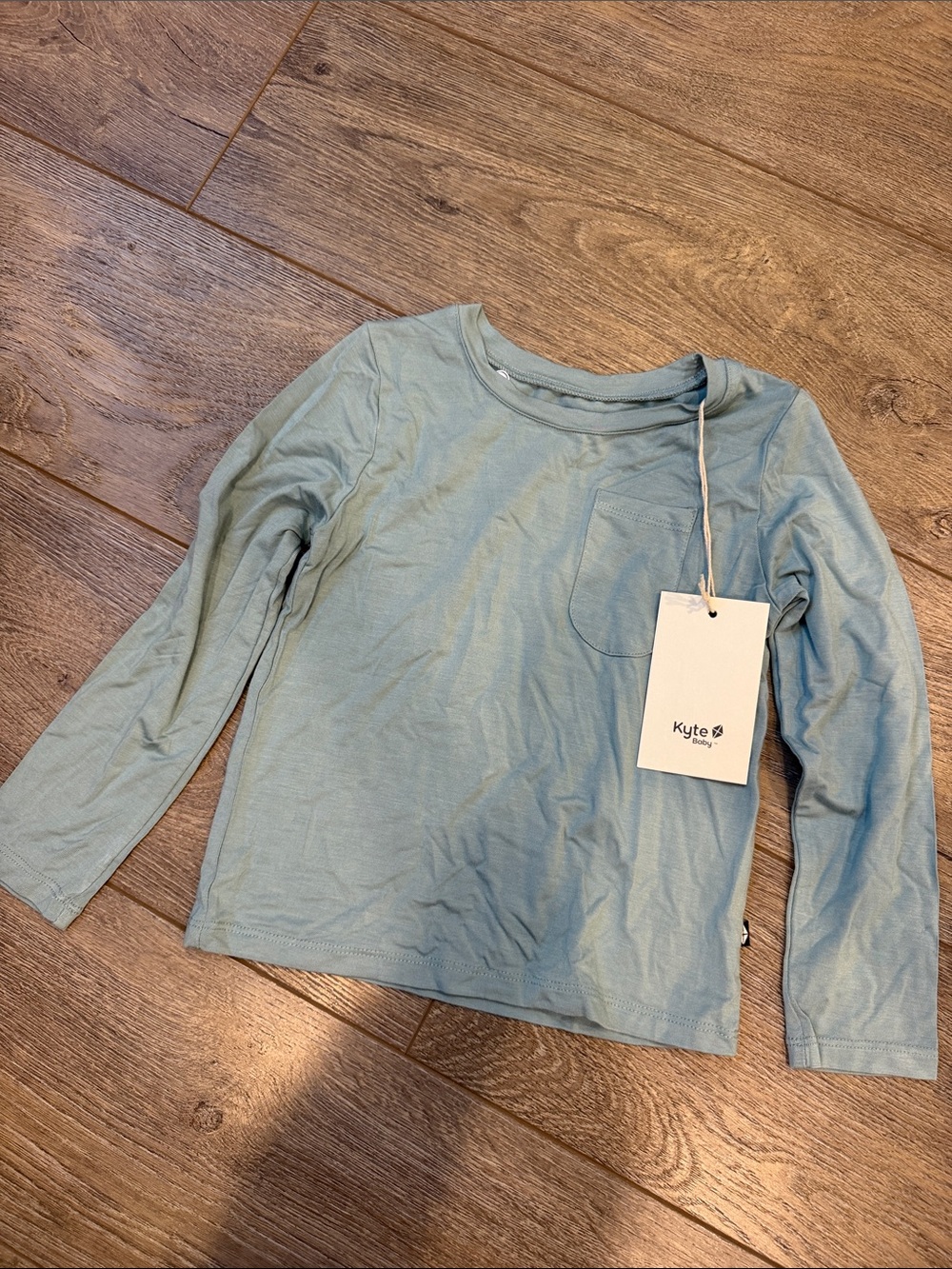 Kyte BABY Light Blue Long Sleeve Pocket Tee
